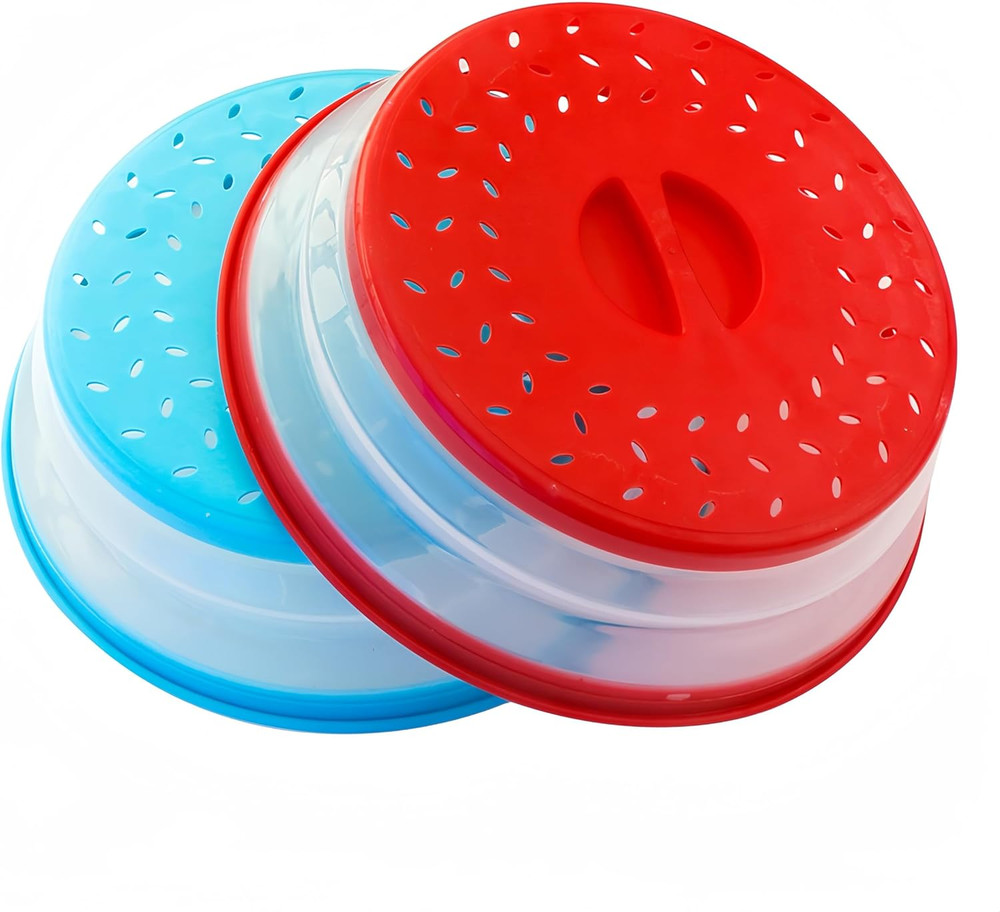 2 Pack Tapas Plegables Microondas Protector contra Salpicaduras 10.5 Pulgadas
