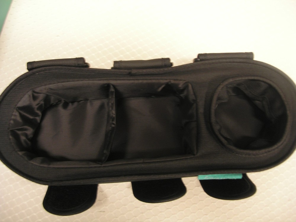 STROLLER TRAY WITH SIPPY CUP HOLDER, SOLID BLACK, BRAND NEW