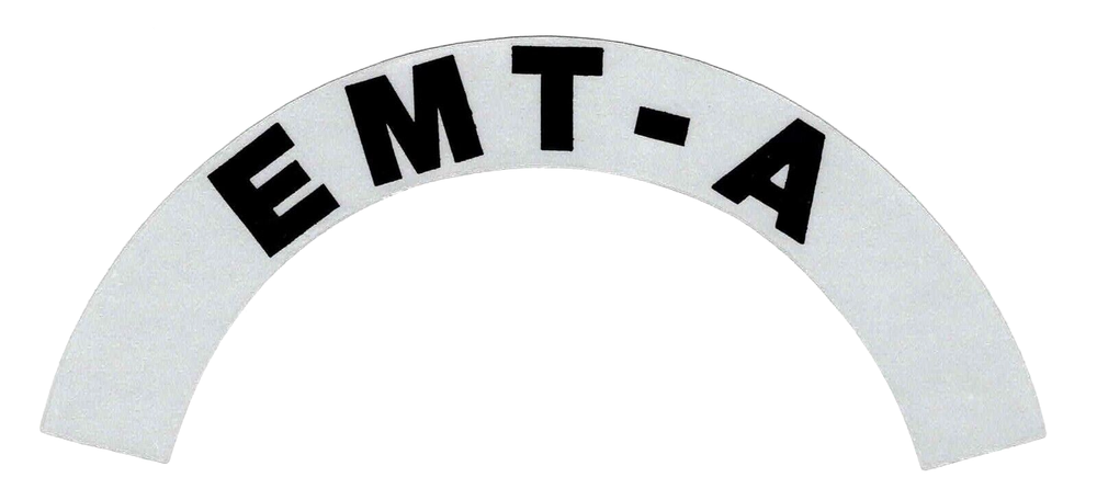 E M T - A - Highly Reflective FIRE HELMET CRESCENT DECALS - A PAIR - E.M.T.