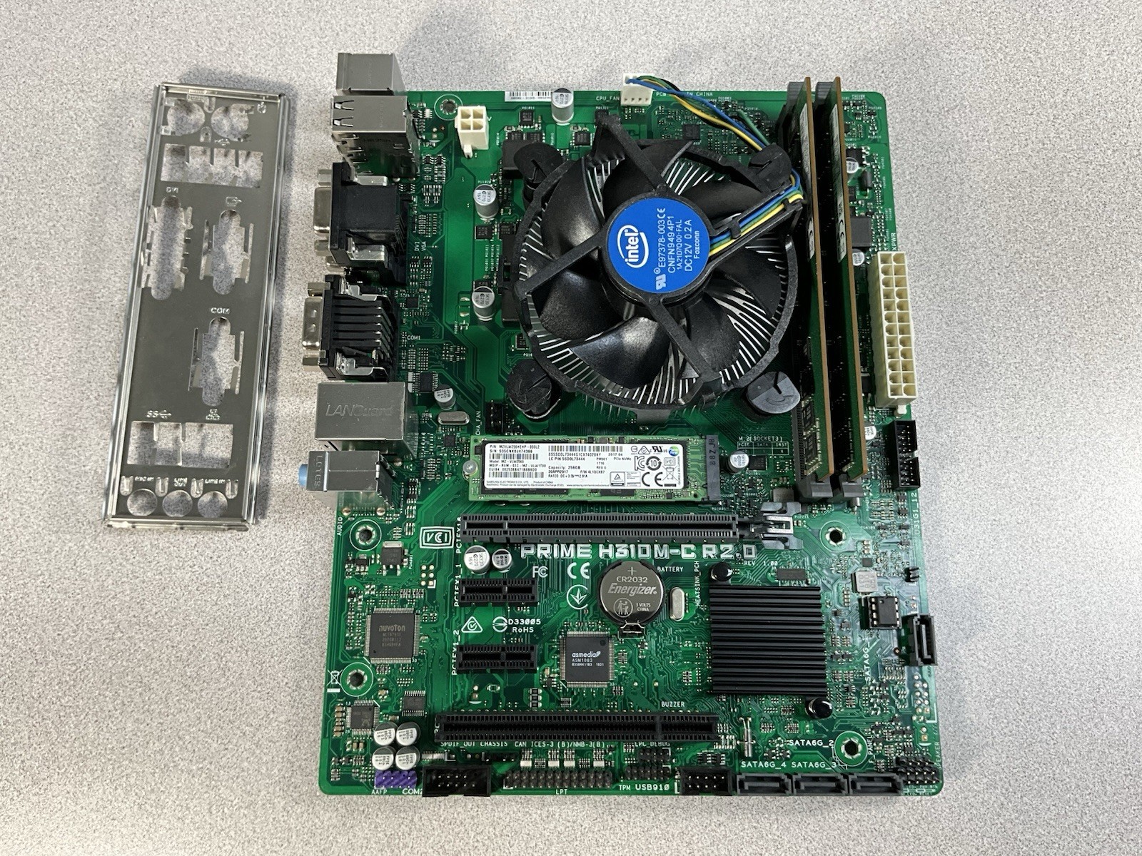 ASUS PRIME H310M-C R2.0 MOTHERBOARD + i5-9400 + 16GB + 256GB NVMe + WIN 11 PRO