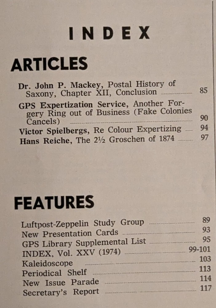 German Postal Specialist Mar '75 Postal History Of Saxony Berlin Passenger Ships