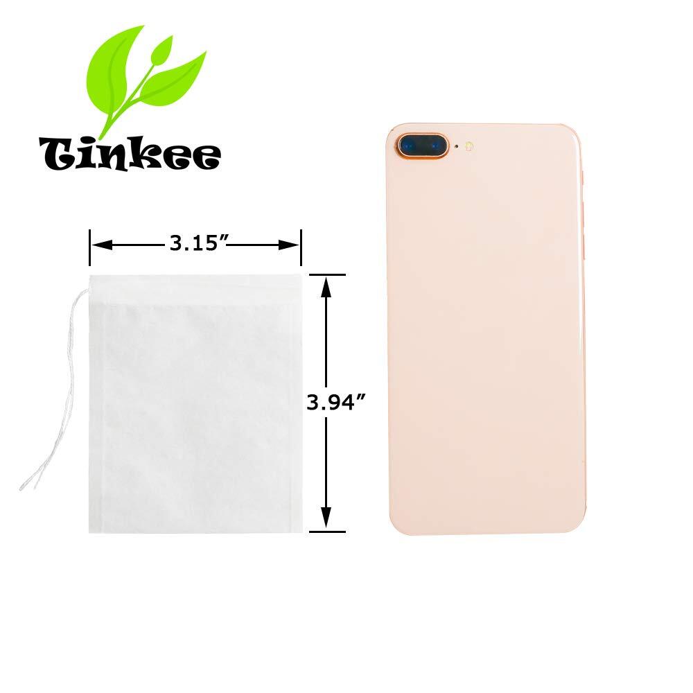 100 Pcs Disposable Tea Filter Bags with Drawstring Empty Coffee Filter Bag