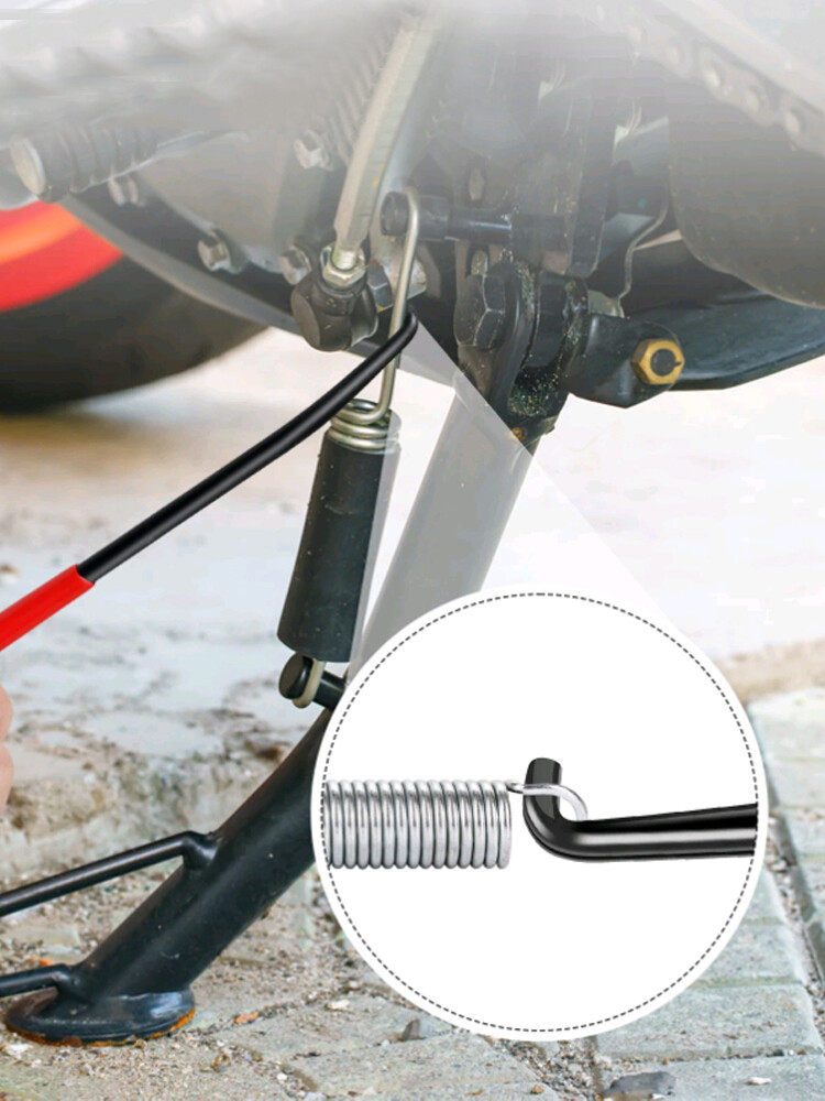 Motorcycle Exhaust Pipe Spring Puller T-Shaped Handle Hook Tool Stainless Steel