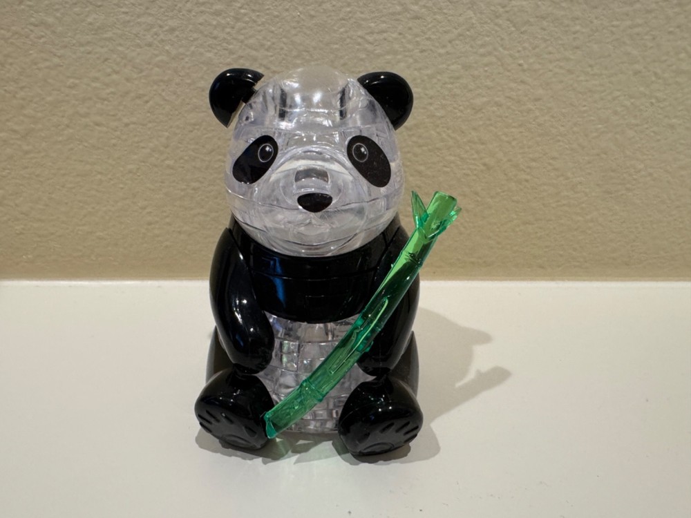 Original 3D Crystal Puzzle, Panda, Complete, EUC with Box