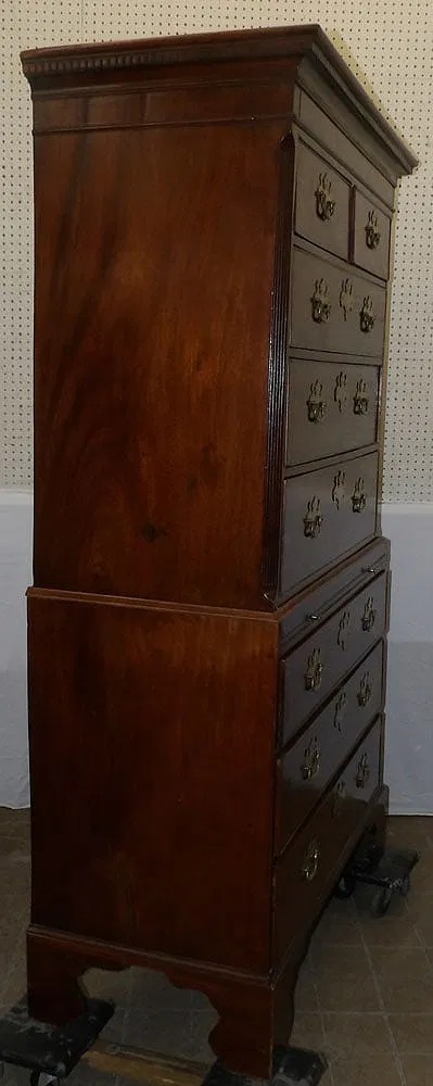 English Chest On Chest With Pull Out Silde 19thc