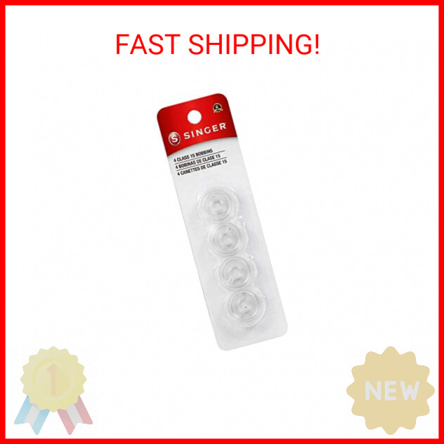 Singer Bobbins Class 15 Transparent, 4-Count