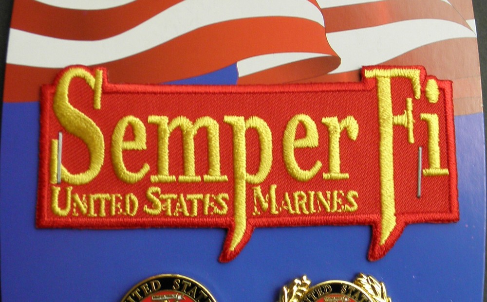 USMC MARINE CORPS US MARINES SEMPER FI PIN AND PATCH GIFT SET