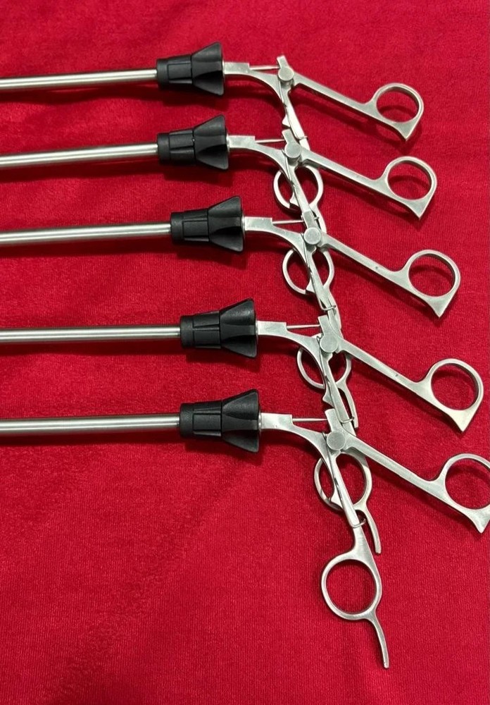 5pc-Laparoscopic Spoon Forceps 10mmx330mm Reusable Surgical Instruments