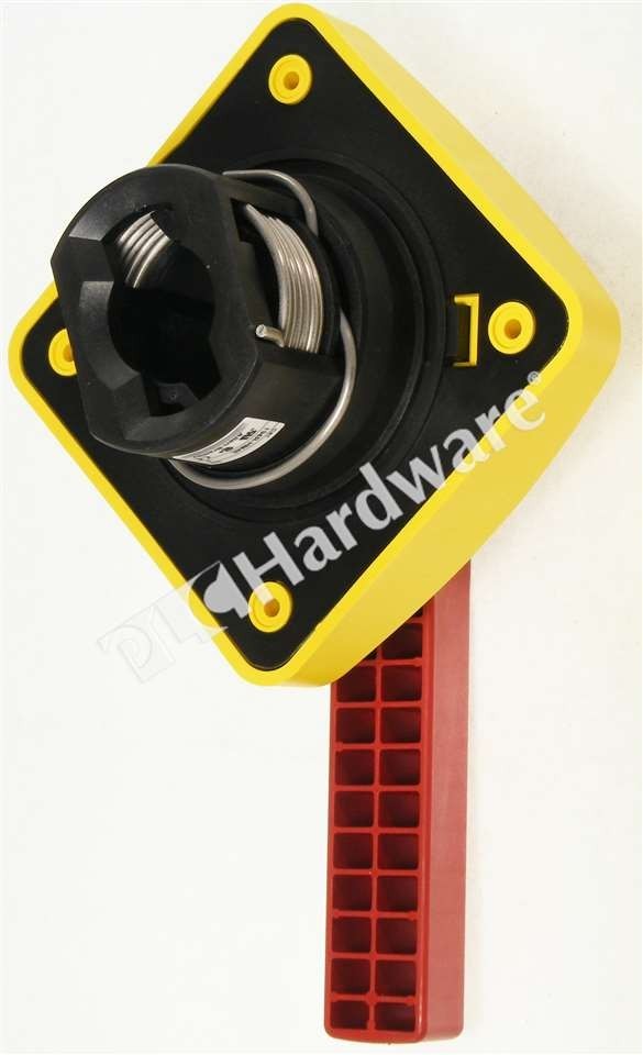 Surplus Open Allen Bradley 194R-HM4E /A 194R Red/Yellow IP66 Operating Handle