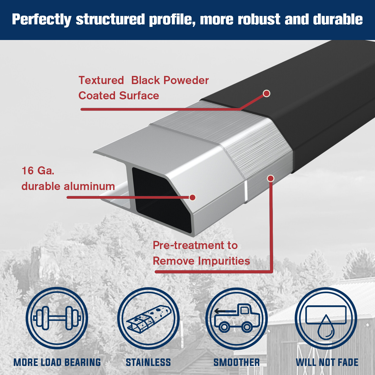 6.8FT Hard Tri-Fold Tonneau Cover Truck Bed for 1999-2024 F250 F350 SuperDuty