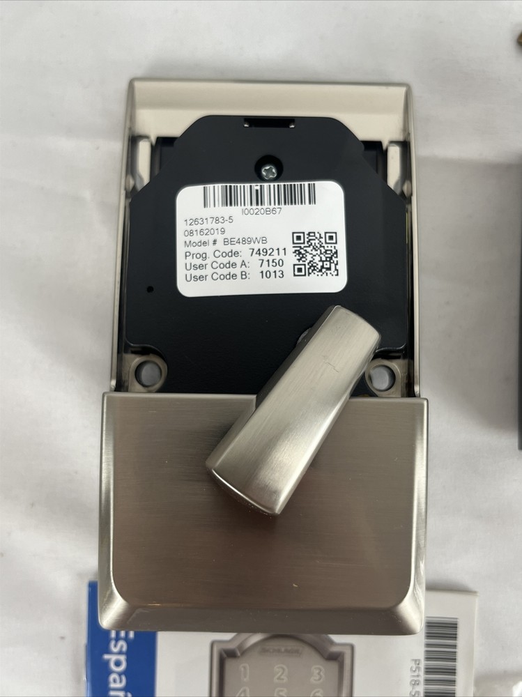 Schlage Encode Smart WiFi Deadbolt Door Lock Satin Nickel