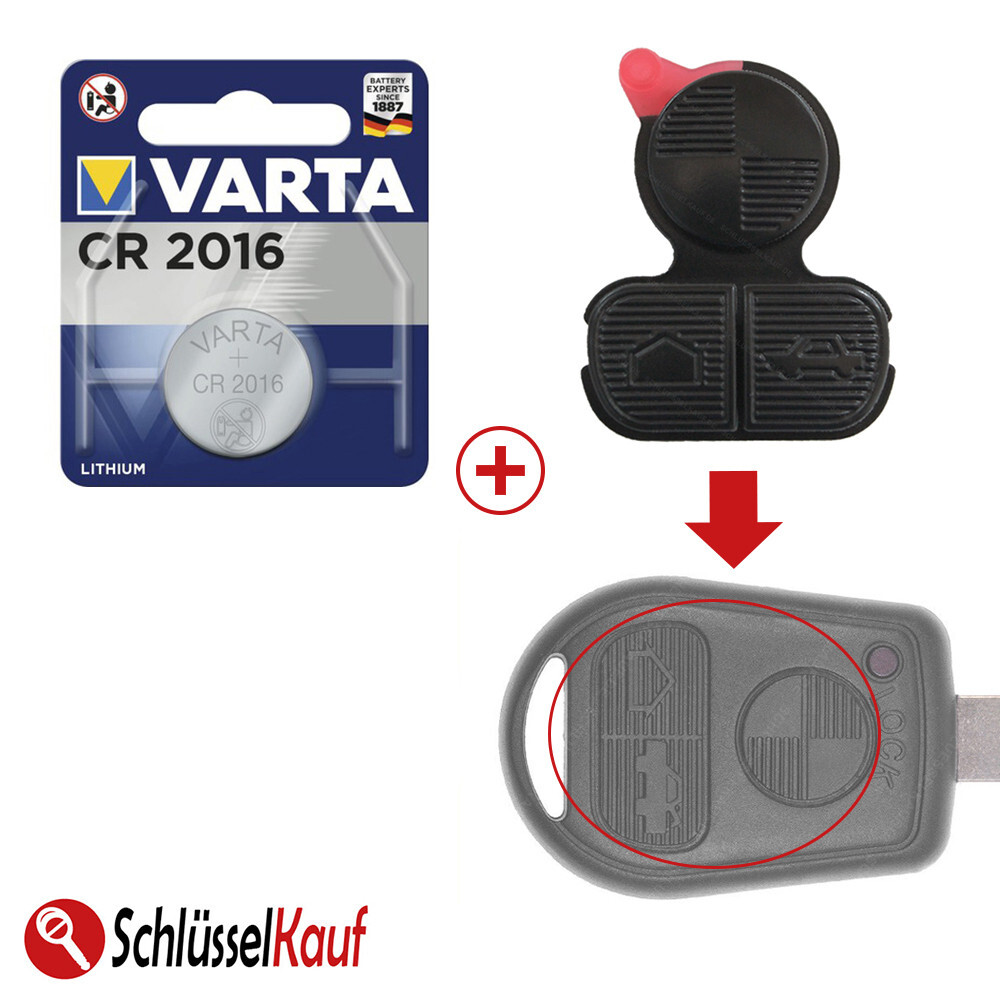 Car Key Keypad Black / Red + Battery NEW for BMW E36 E46 E38 E39