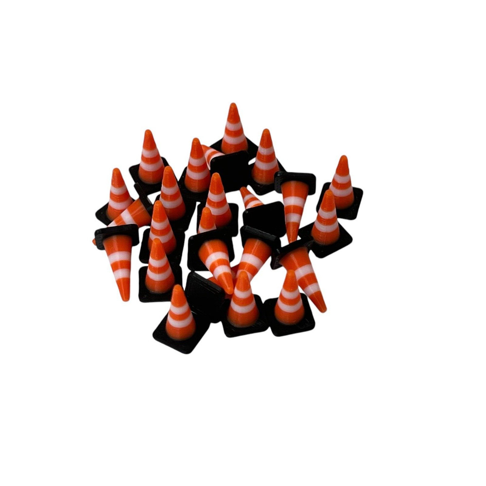 1/87 Scale Traffic Cones *24 Pack* White Bands
