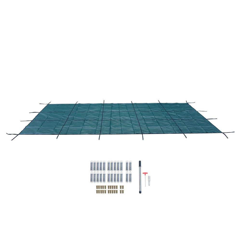 LABLT Inground Pool Cover Safety For Rectangle Swimming , Mesh Solid Pool Cover