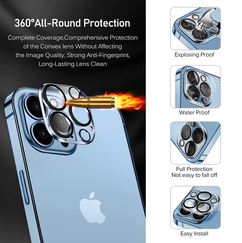 Iphone 13 Pro Max Screen And Camera Lens Protector Set 4 Screen 2 Lens Protec...