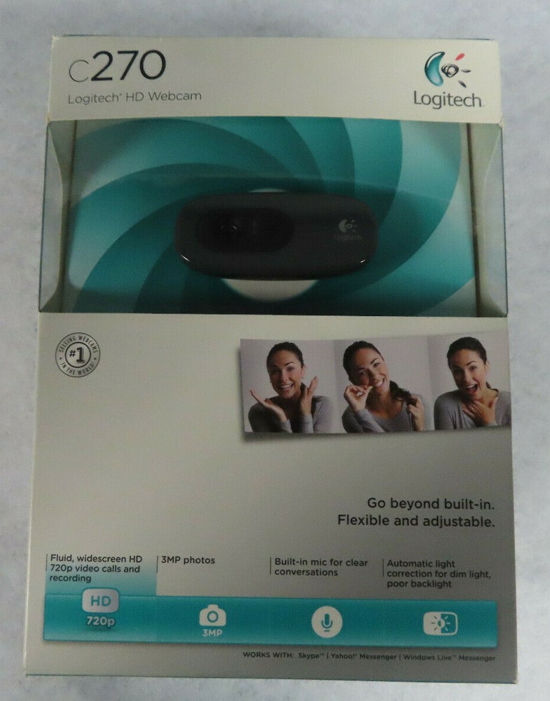 NISB LOGITECH C270 HD WEBCAM HEADSET COMPUTER PC VIDEO CAMERA ZOOM SEALED