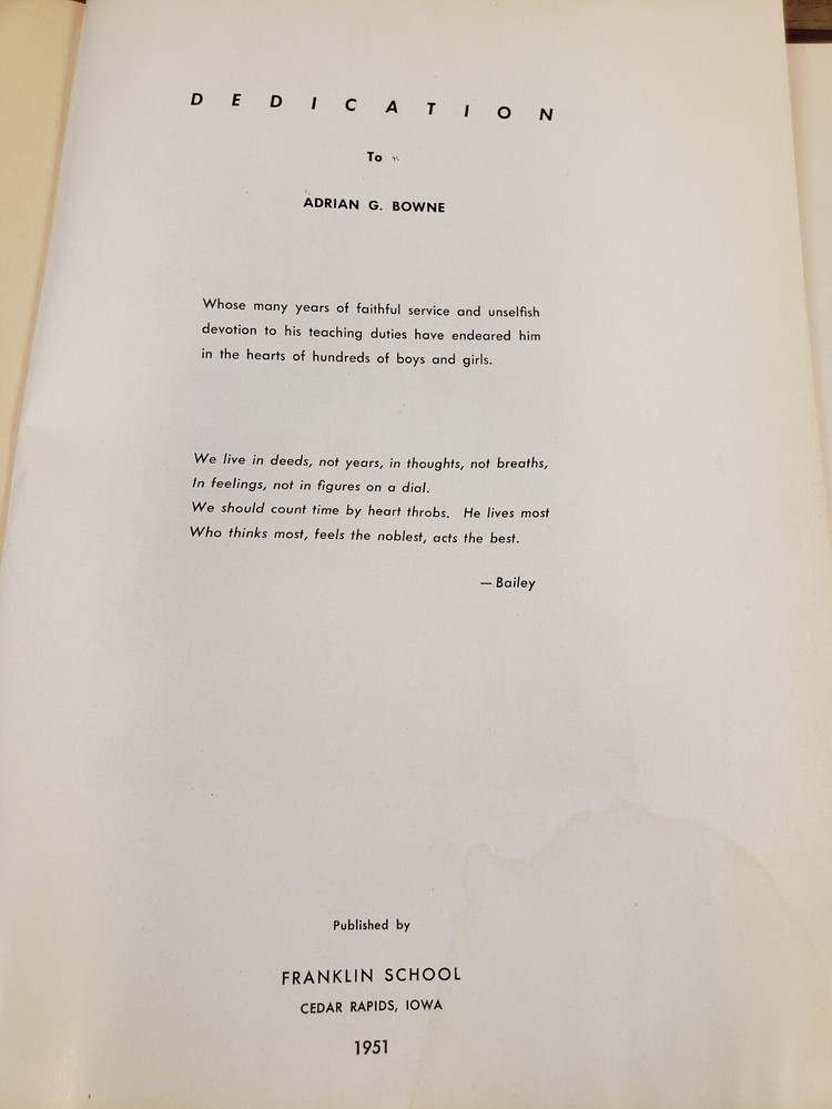 1951 The Franklin Key Yearbook