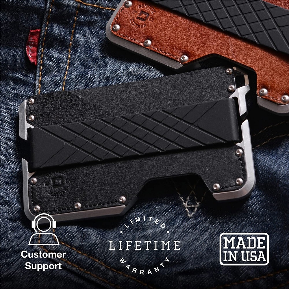 Dango Tactical Wallet � RFID Blocking Card Holder for Men - Leather Lined Slim