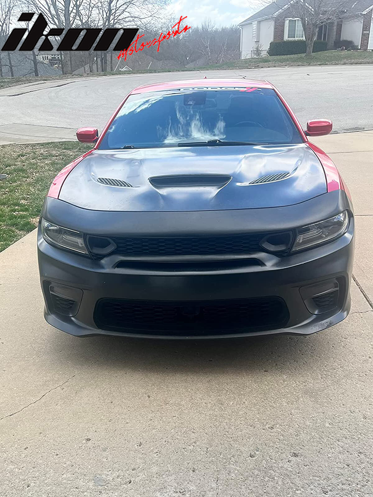 Fits 15-23 Dodge Charger SRT Hellcat Style Hood Scoop Vent Unpainted - Aluminum