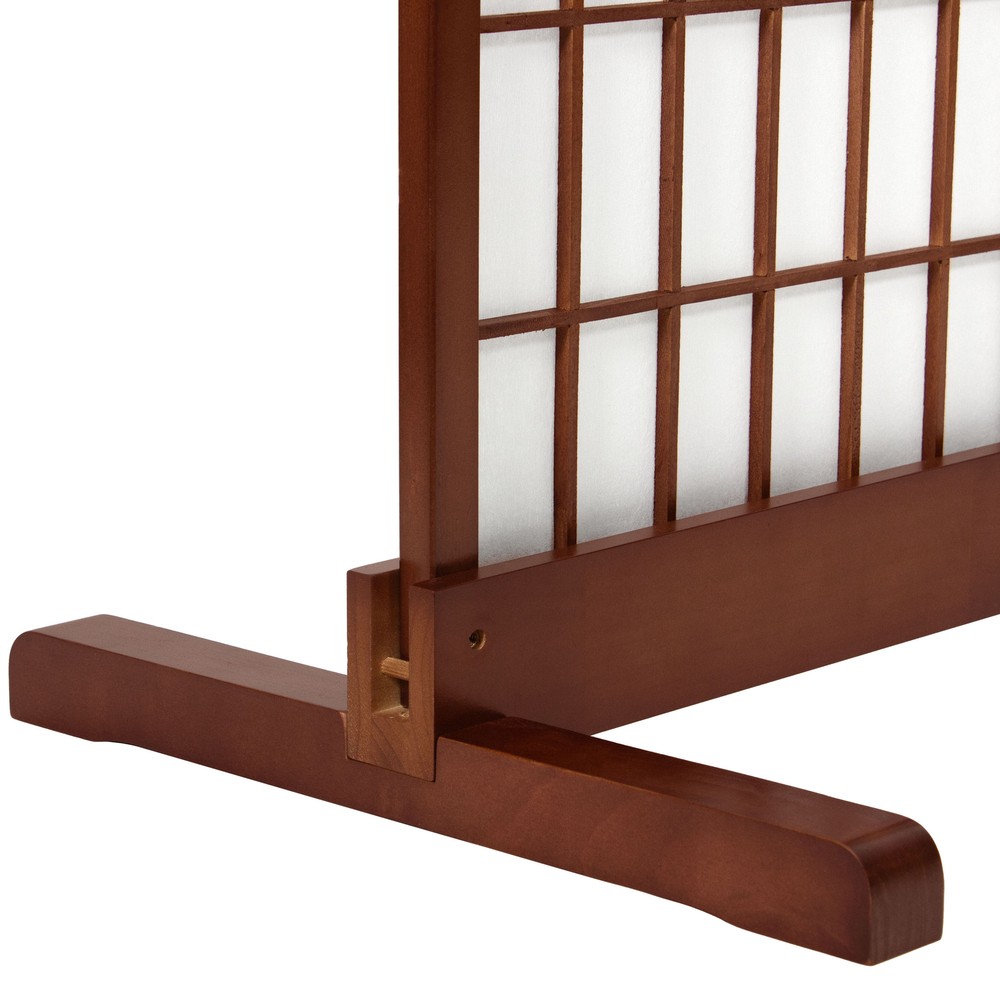 Room Divider Stand Walnut 3 Panel (Stand Only)