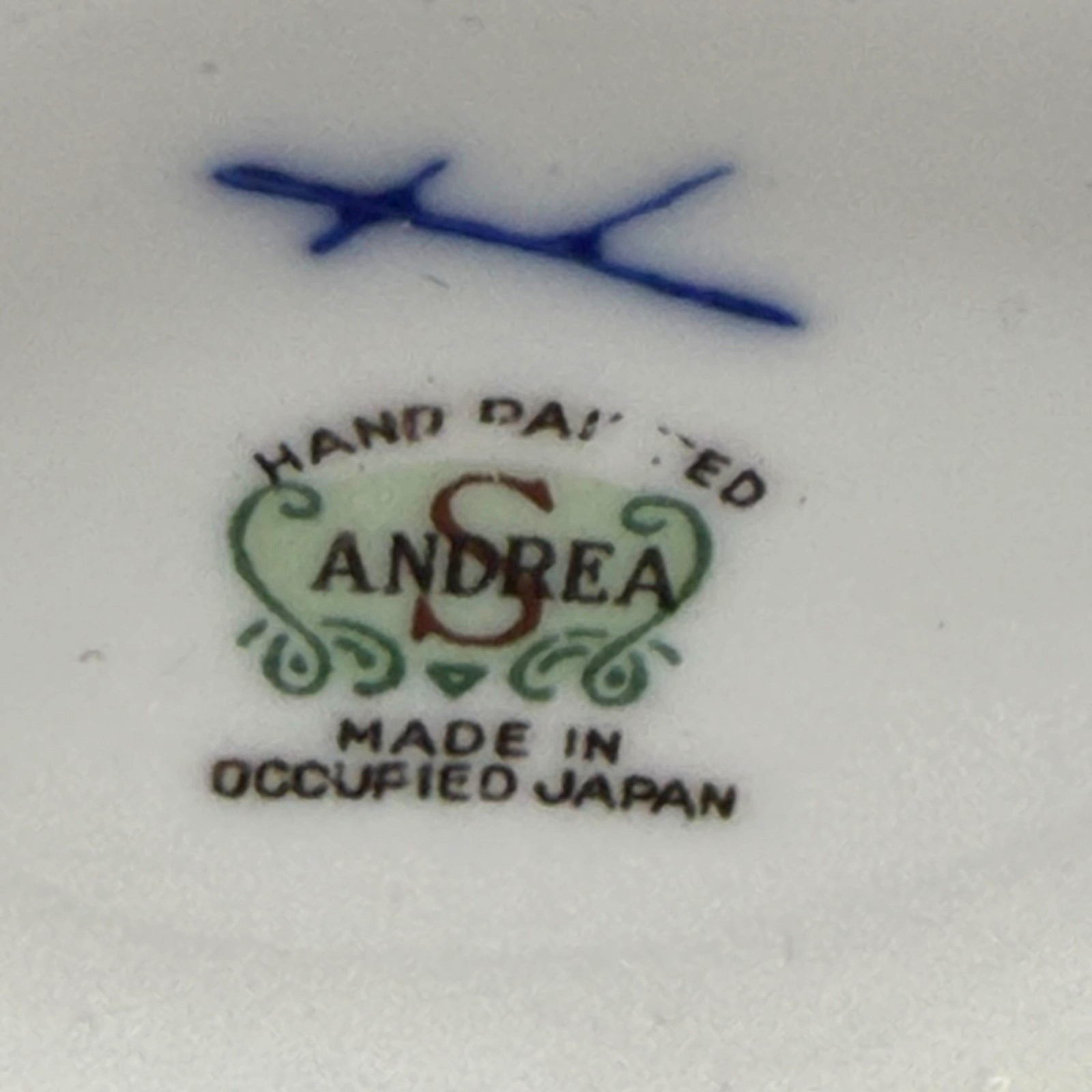Andrea by Sadek Double Basket Porcelain Figurine Salt Cellars Occupied Japan