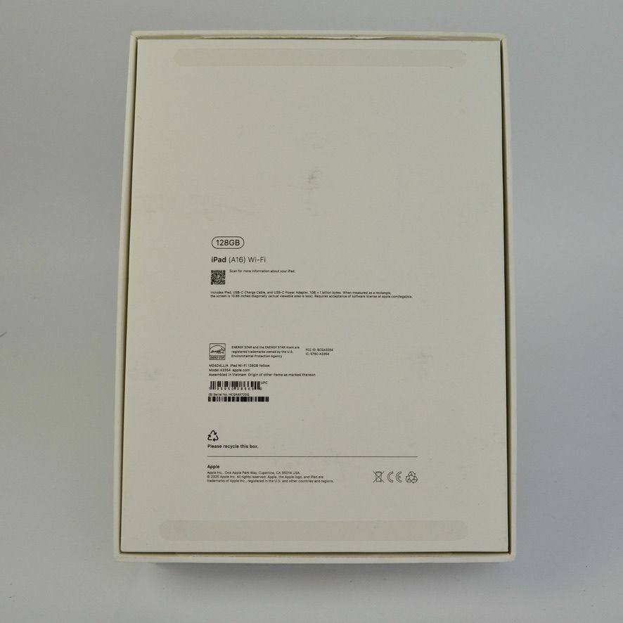 EMPTY BOX Apple Ipad 128 GB A16 Wifi YELLOW