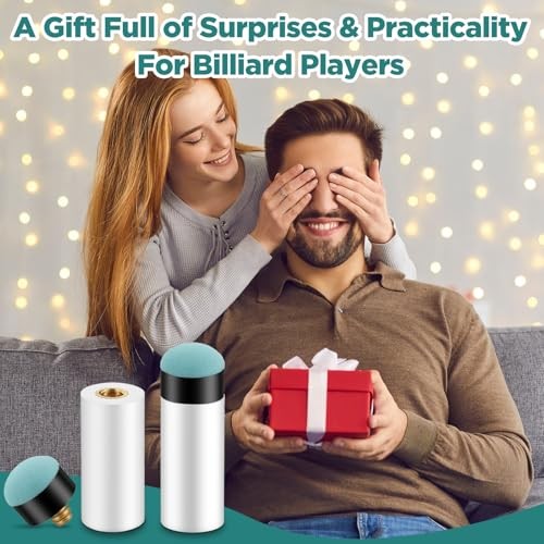 10 Sets Pool Cue Tips Replacement Kit, 12mm & 13mm Screw On Pool Stick Tips