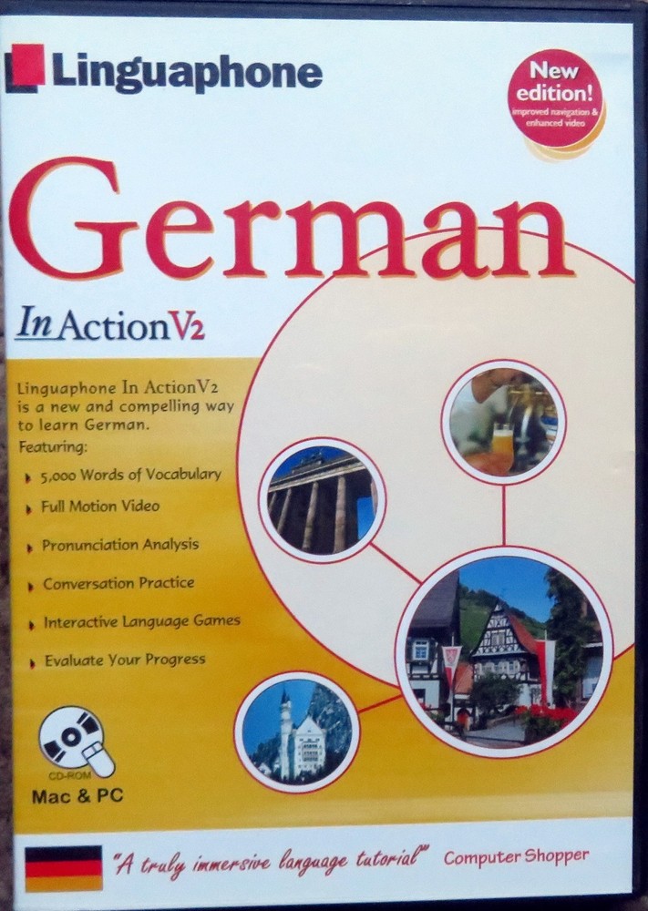 GERMAN IN ACTION V2 - Linguaphone - CD-ROM - Windows / Mac