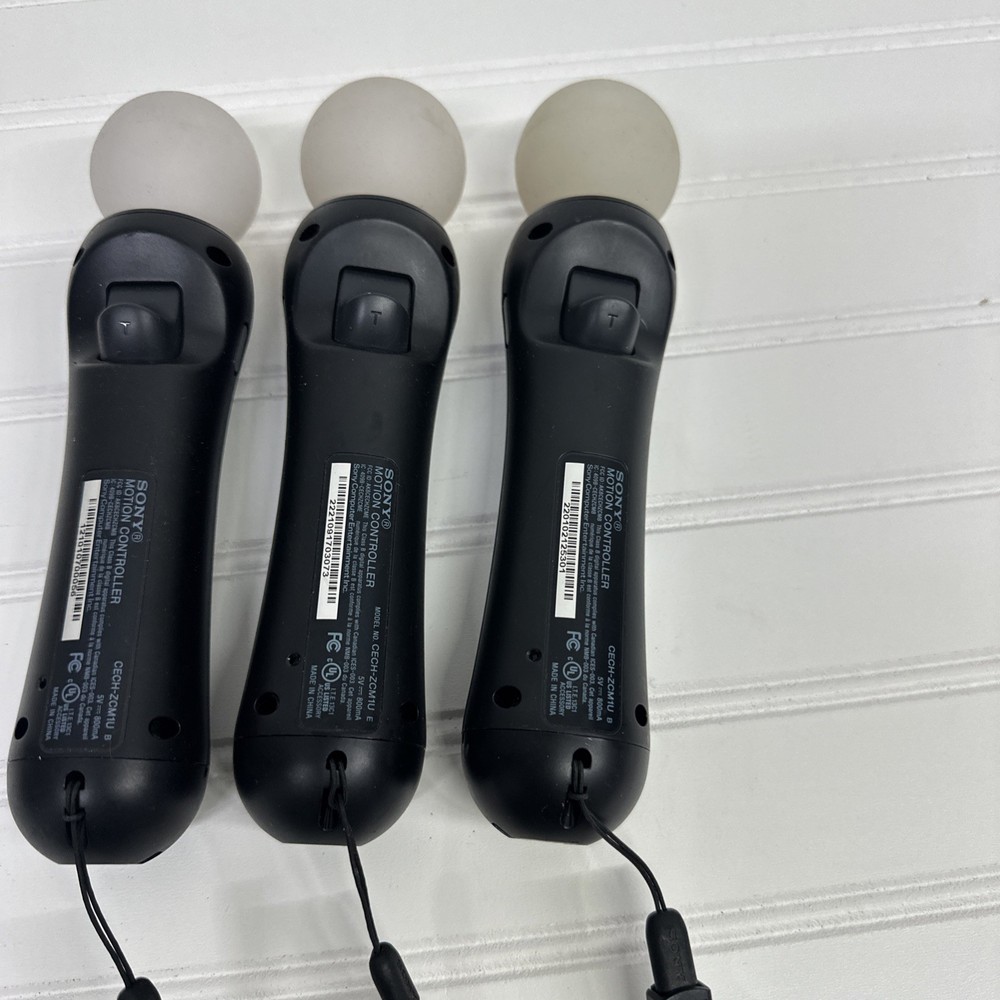 3 Sony PlayStation Move Motion Controller CECH-ZCM1U VR Wireless UNTESTED