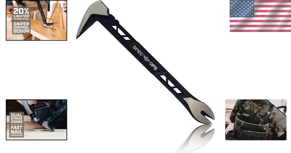 Lighter 10" Nail Puller | Veteran-Supporting, Durable Pry Bar for Professionals