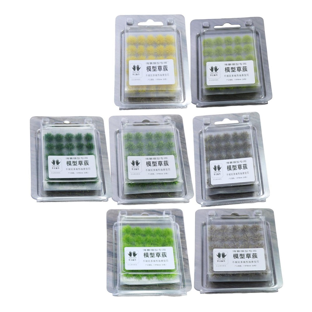 50 Pieces Simulation Miniature Model Grass Static Scenery Grass Bush Plant Scene