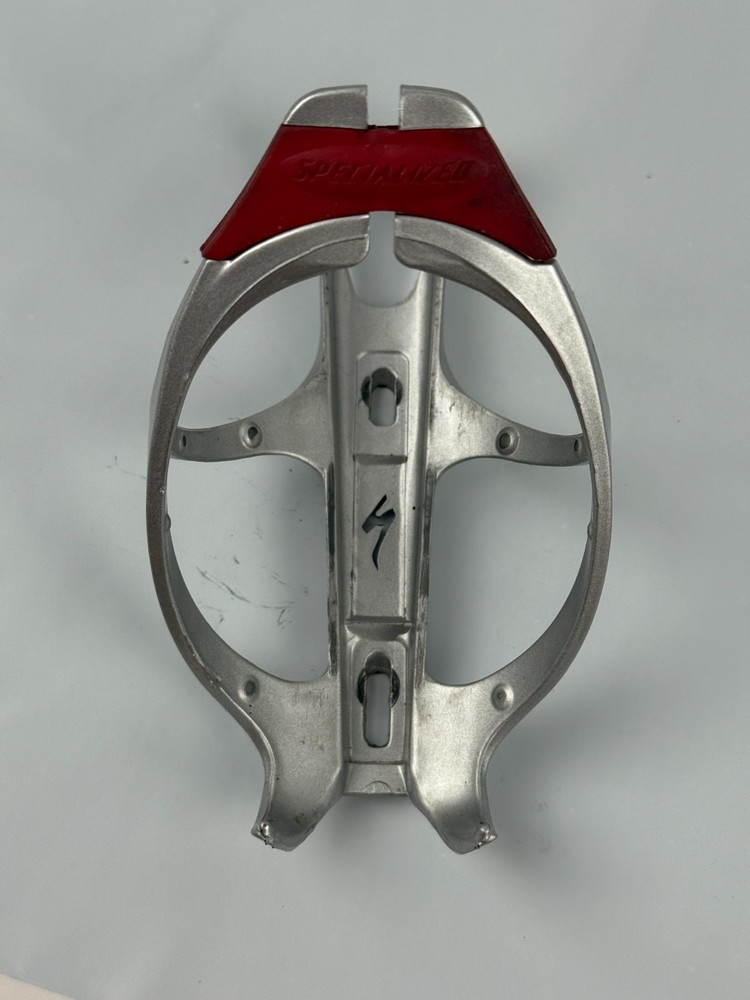 Vintage Specialized Water Bottle Cage Plastic Silver