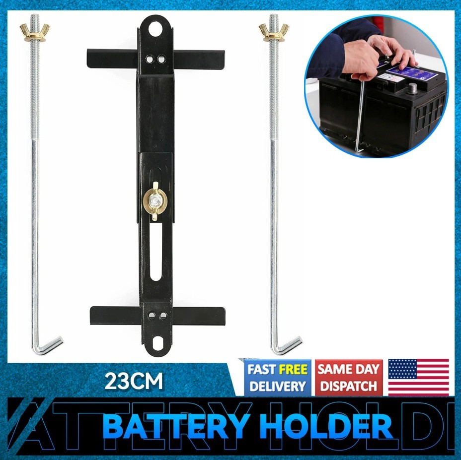 10.6'' Adjustable Car Crossbar Battery Hold Down Bracket Holder Storage 27CM%*