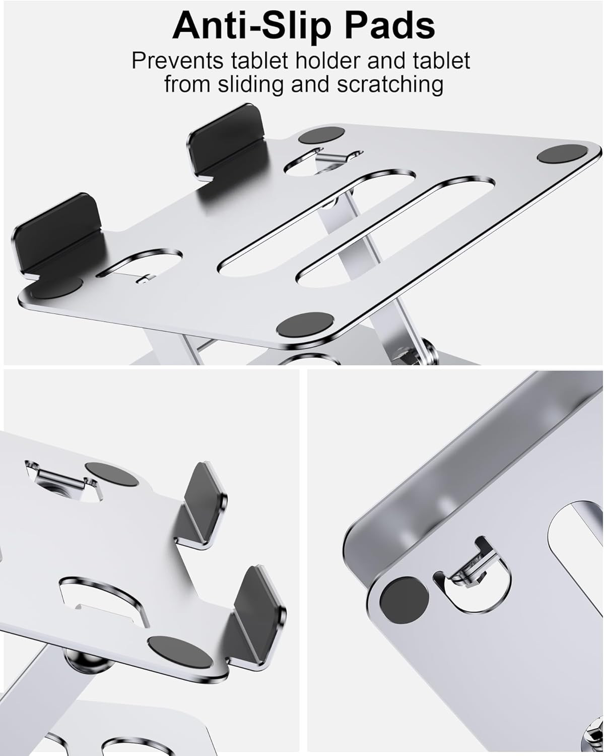 Tablet Stand Holder for iPad for Desk Adjustable Foldable Aluminium Tra...