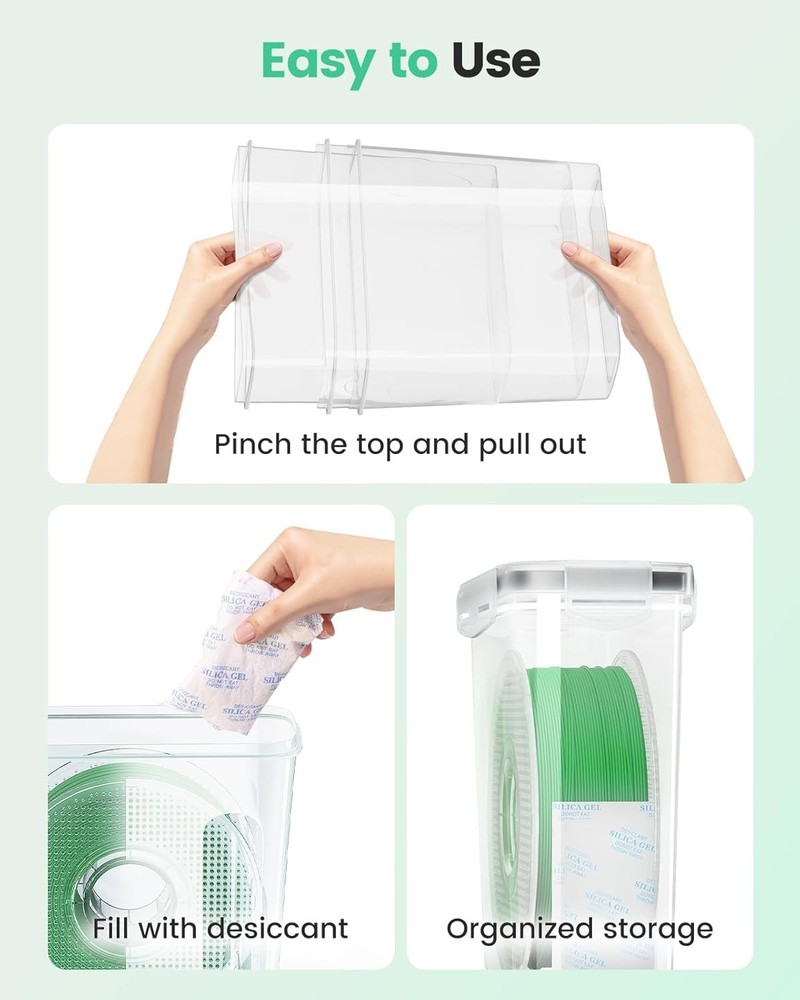 Filament Storage Box 6 Pack for 3D Printer Sealing Dustproof Water-Proof