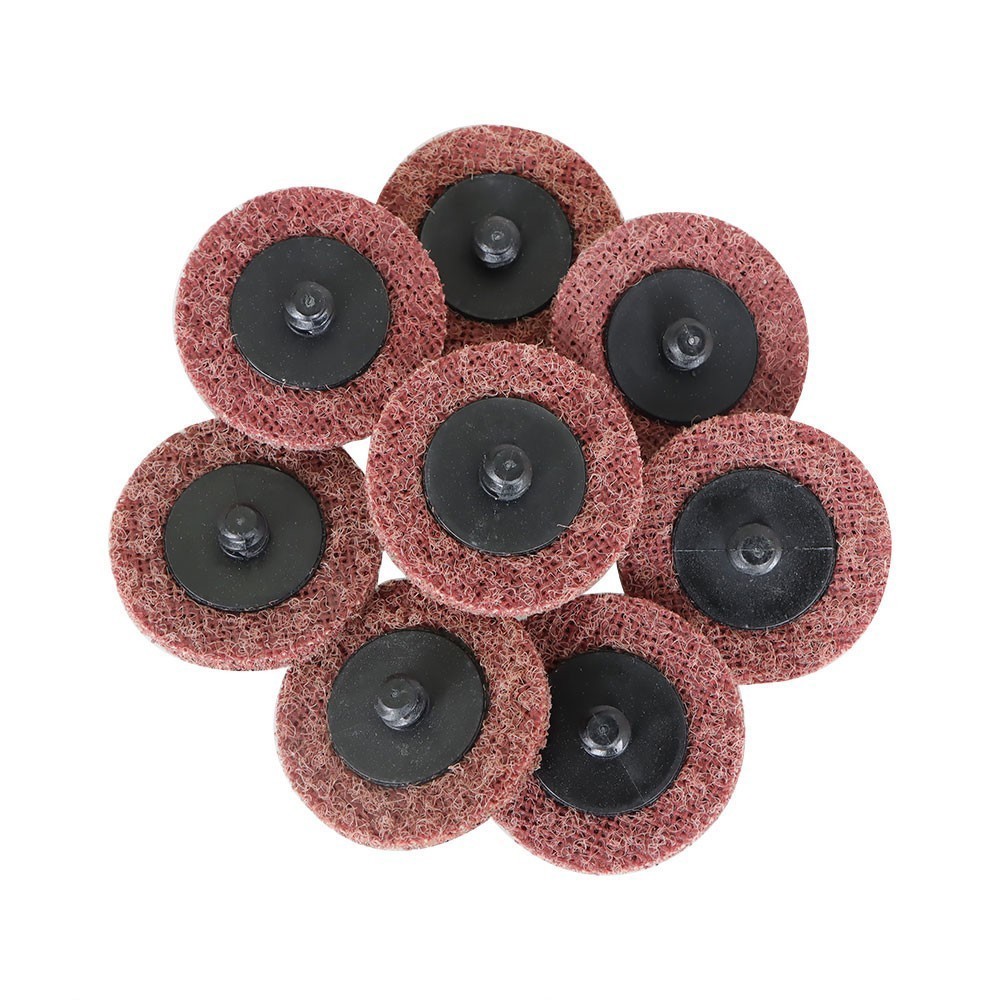 50 Pack 2" Medium Surface Conditioning Discs Roll Lock Grinder Sanding Pads