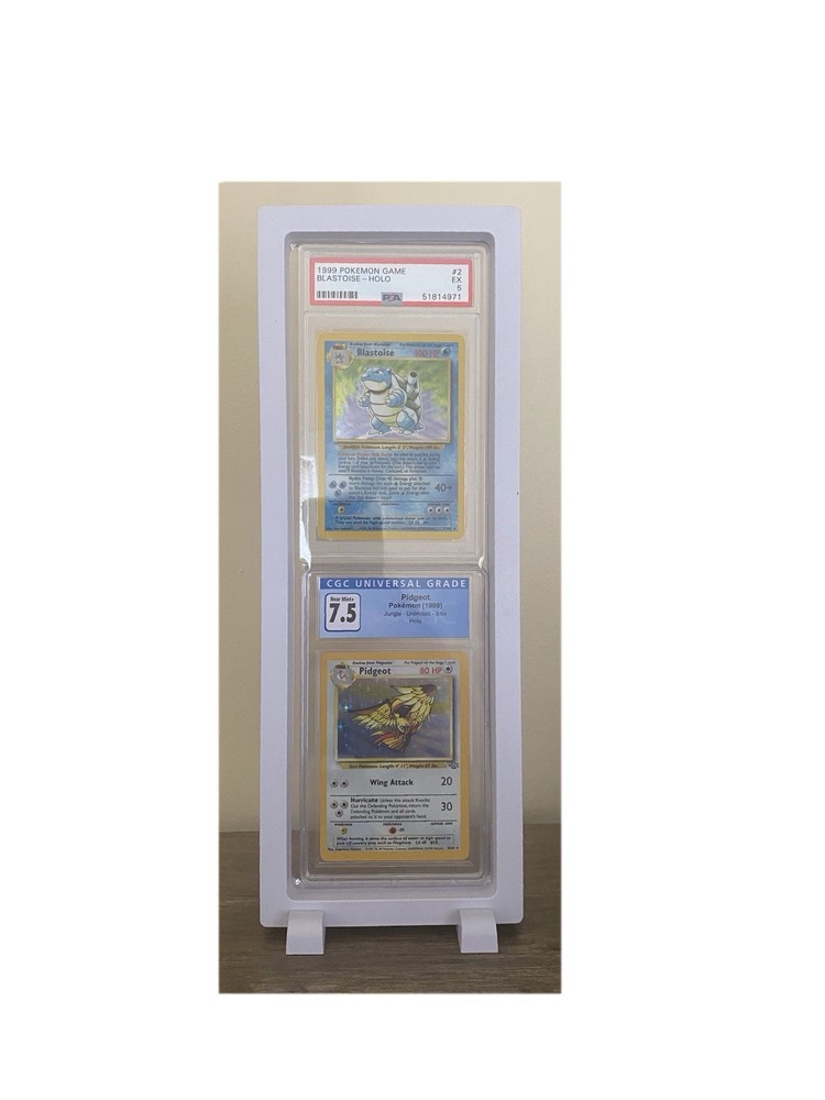 Two Card Display Frame - PSA, CGC Graded Cards Or One Touch Mags