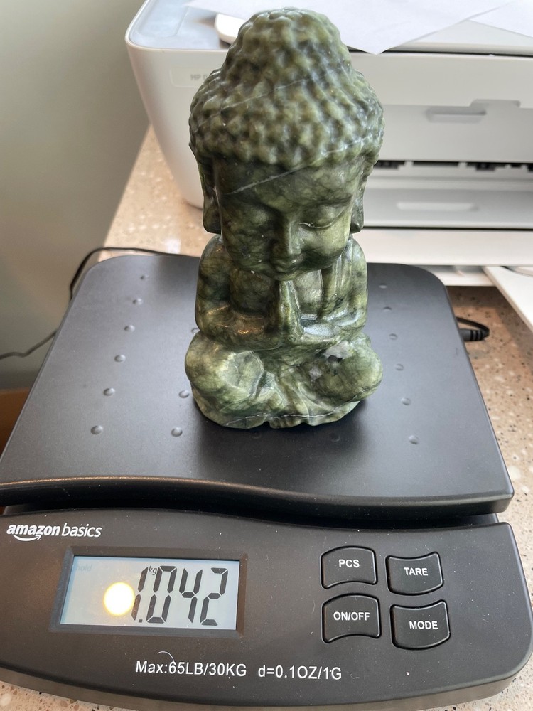 Jade buddha carving statue 1.042kg