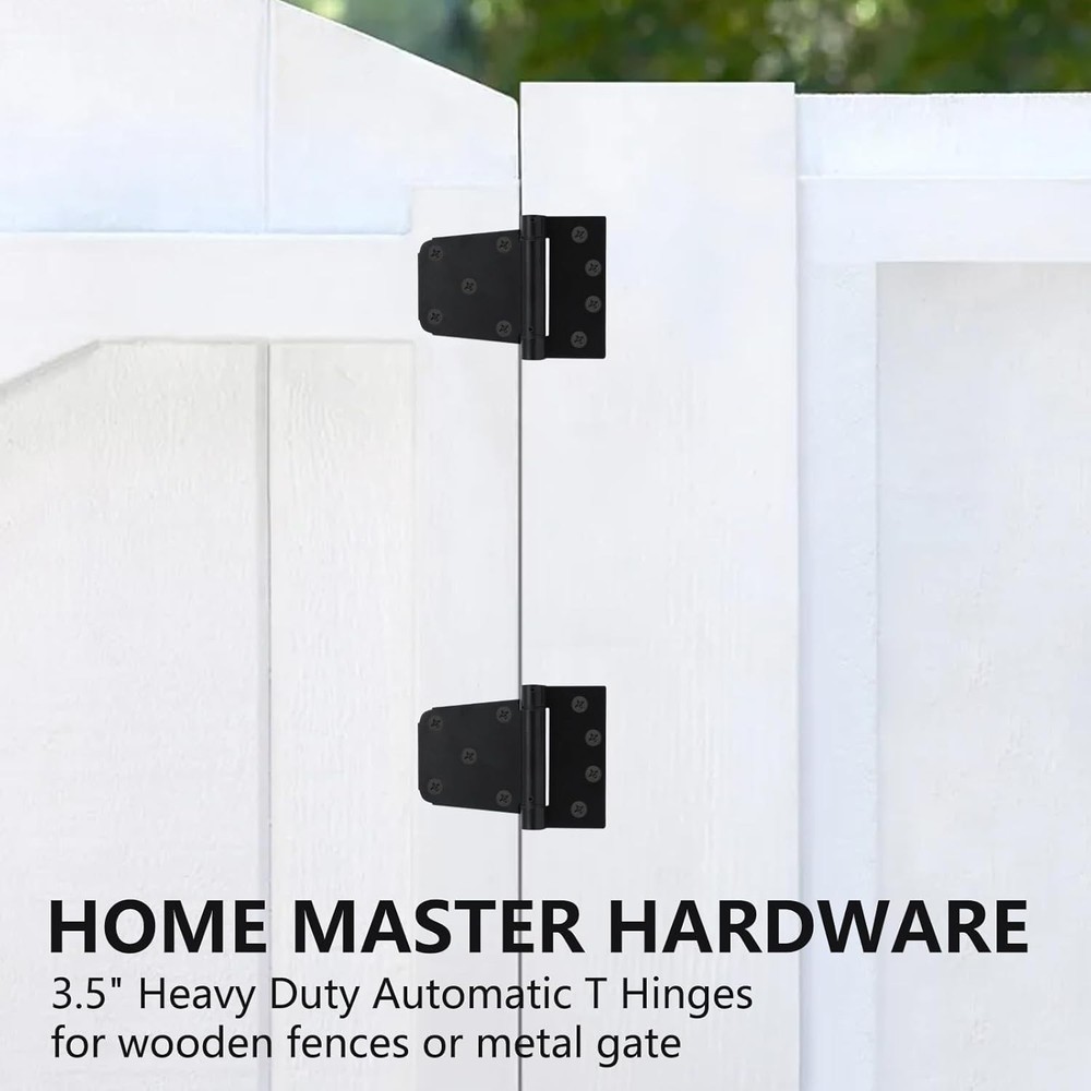 HOME MASTER HARDWARE Self-Closing Gate Kit Black - 3.5 in Spring Hinge+Latch