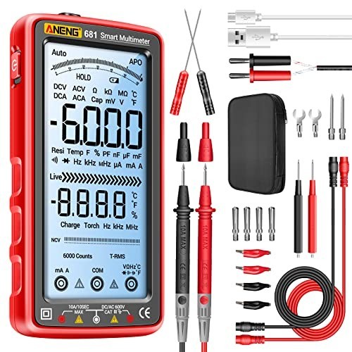 ANENG Digital Multimeter TRMS 6000 Count Auto-Ranging AC DC NCV Rechargeable
