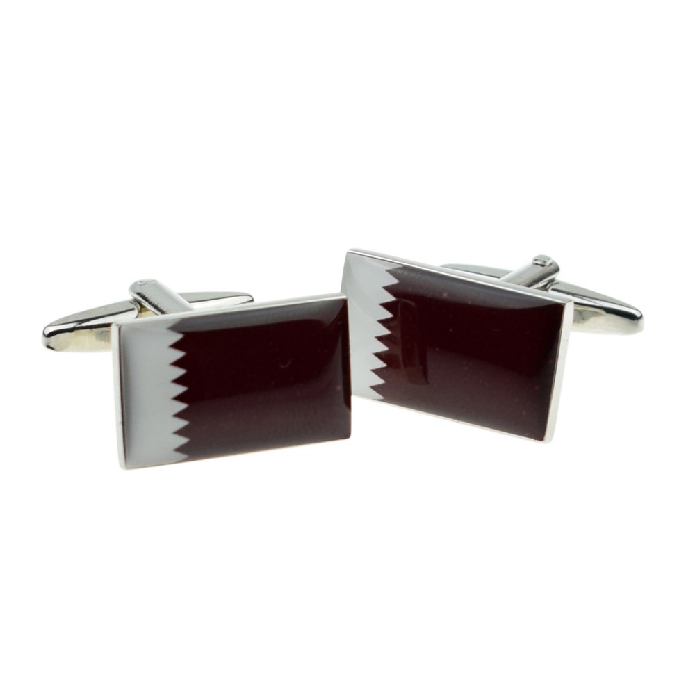 Qatar Flag Cufflinks Presented in a Cufflink Box X2BOCF053