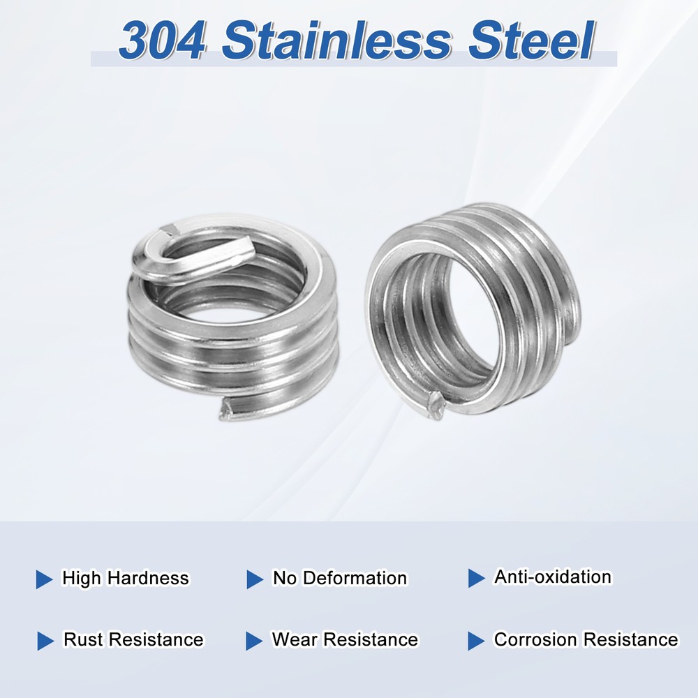 20pcs Wire Thread Inserts 1/4-20 UNC 1D 6.4mm Helical Threaded Sleeve