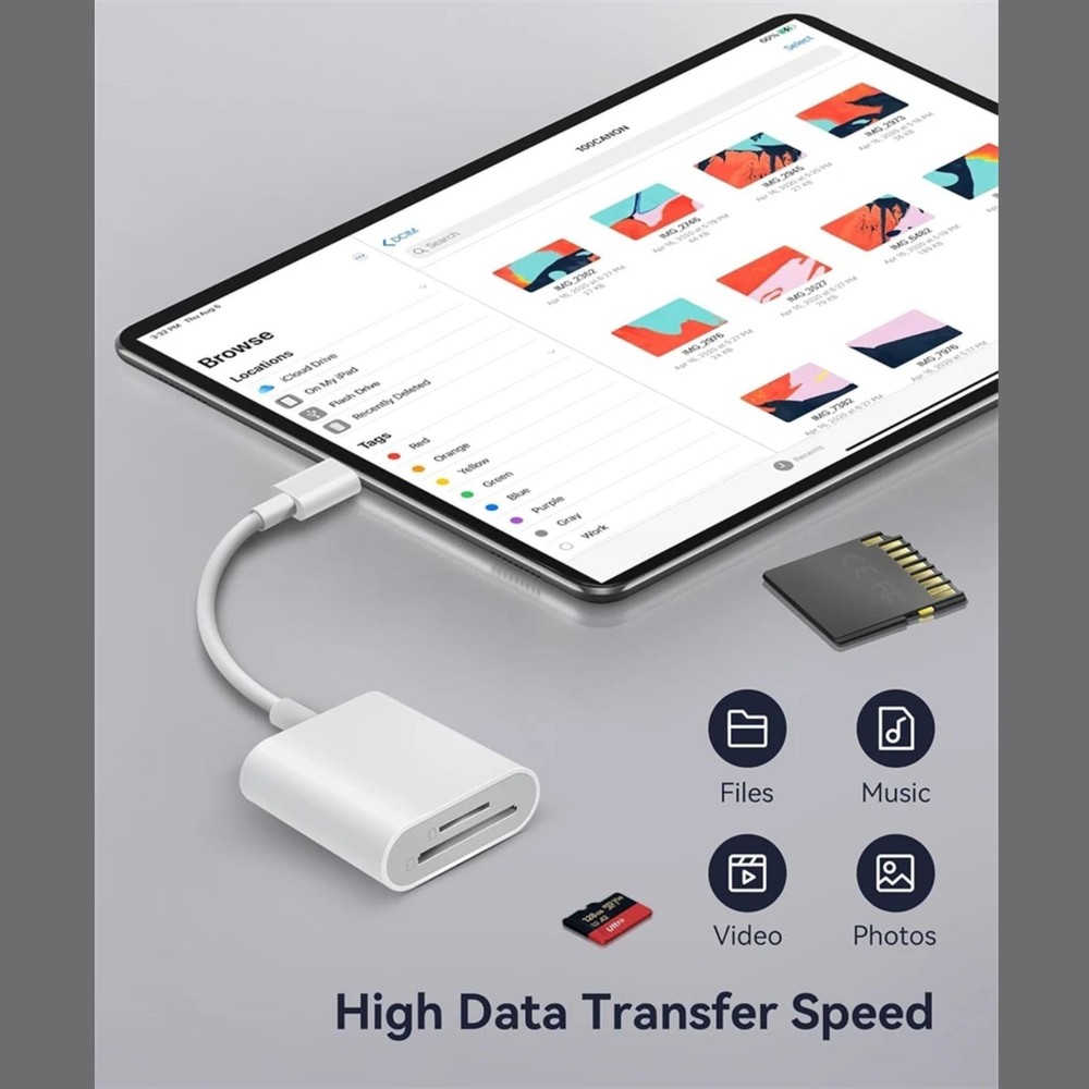 USB C SD Card Reader for Iphone 15 16/Ipad/Macbook/Mac,Type C Memory Trail Camer