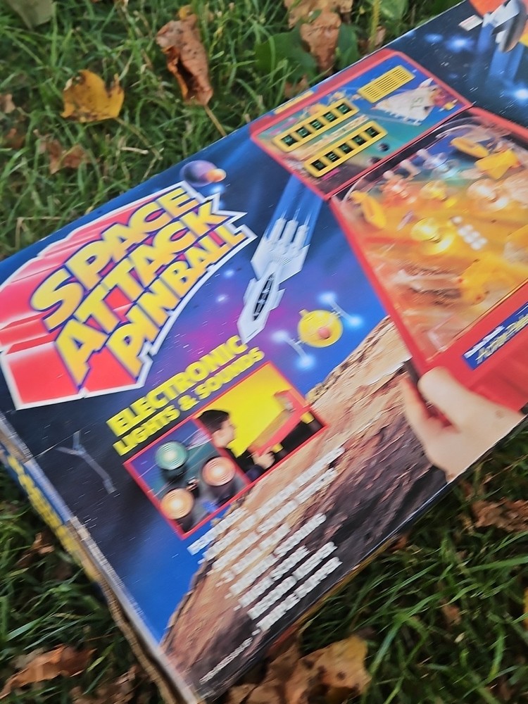 Space Attack 1989 Playtime Products Tabletop Pinball Machine No Score Function