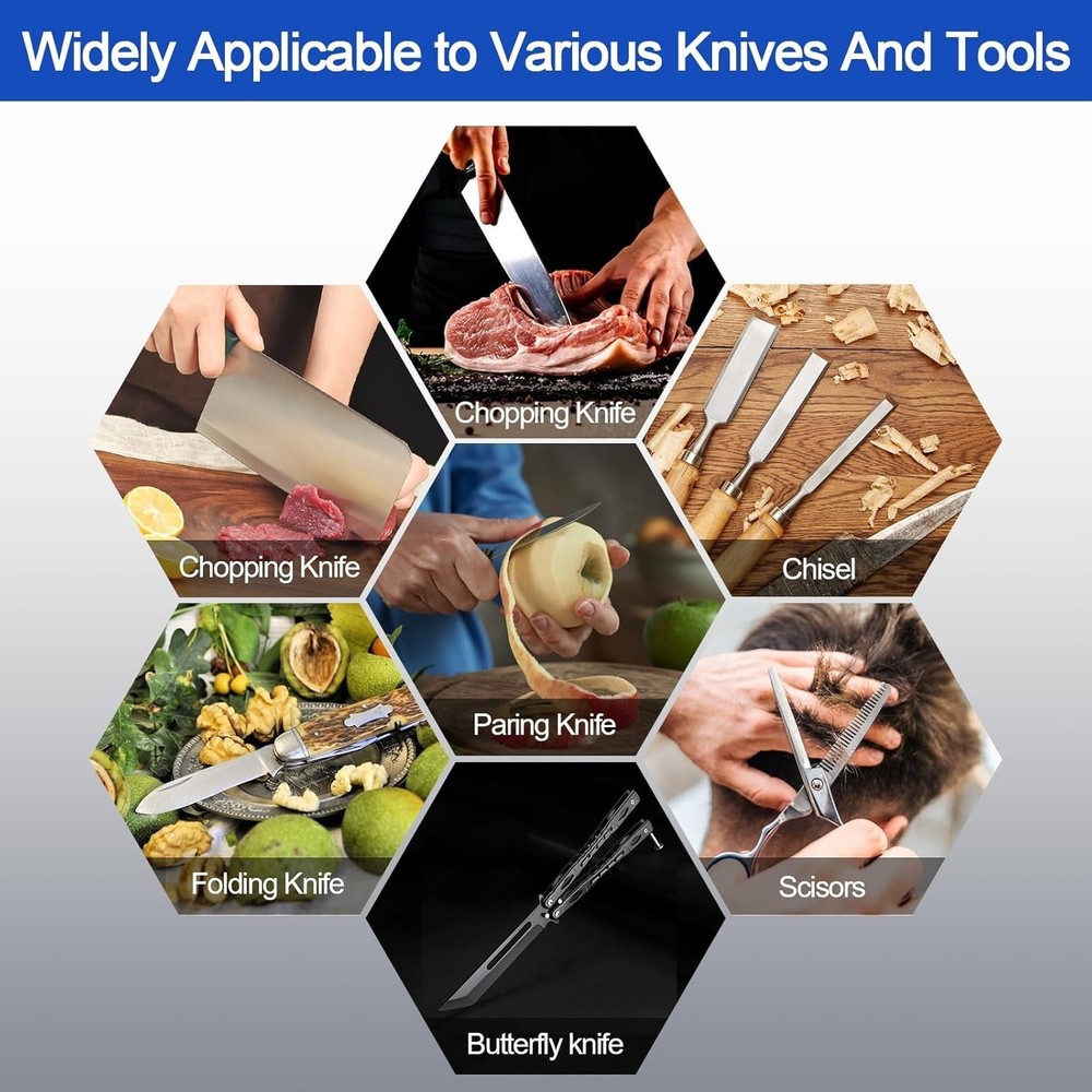 Double-Sided Diamond Whetstone with Storage & Angle Guide