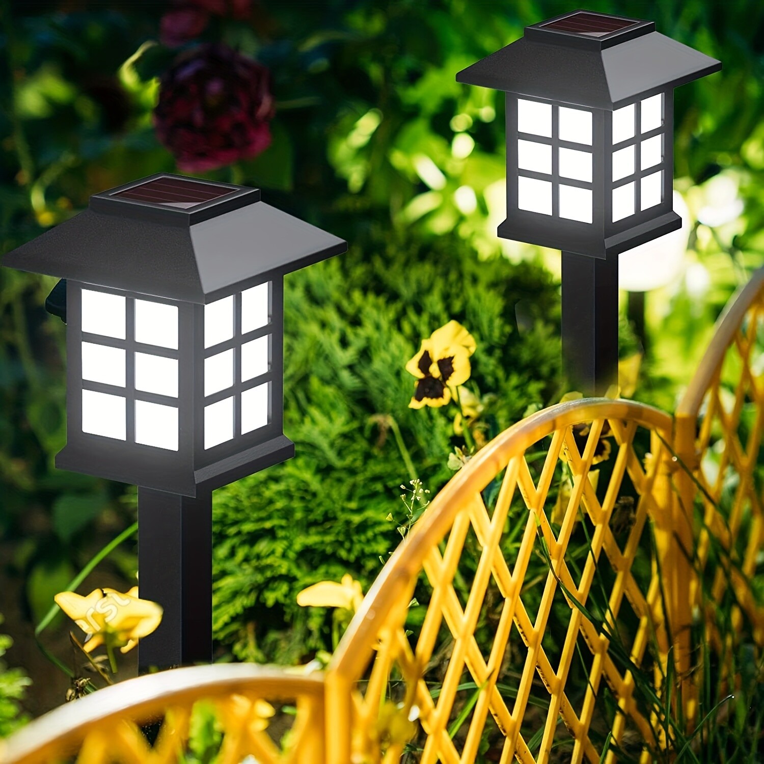 Solar Garden Lights Outdoor Waterproof Landscape LED Lights Pathway Yard