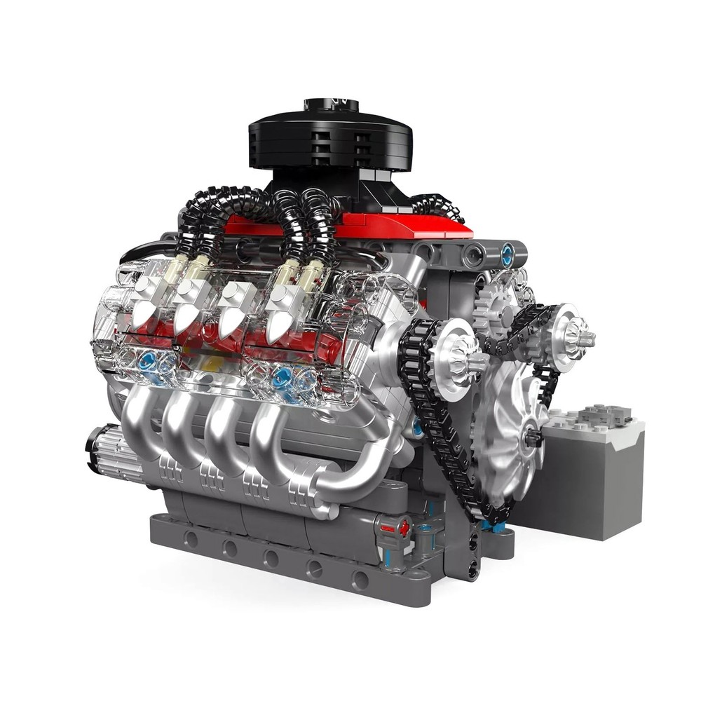 V8 Engine Motor Engineering Model Toy for Creative Build and Design Enthusiasts