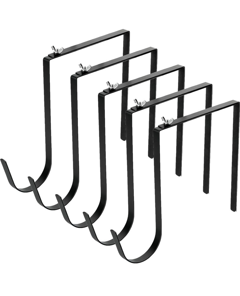 5PCS Adjustable Cinder Block Wall Hangers, 6-11" Outdoor String Light Hooks, ...