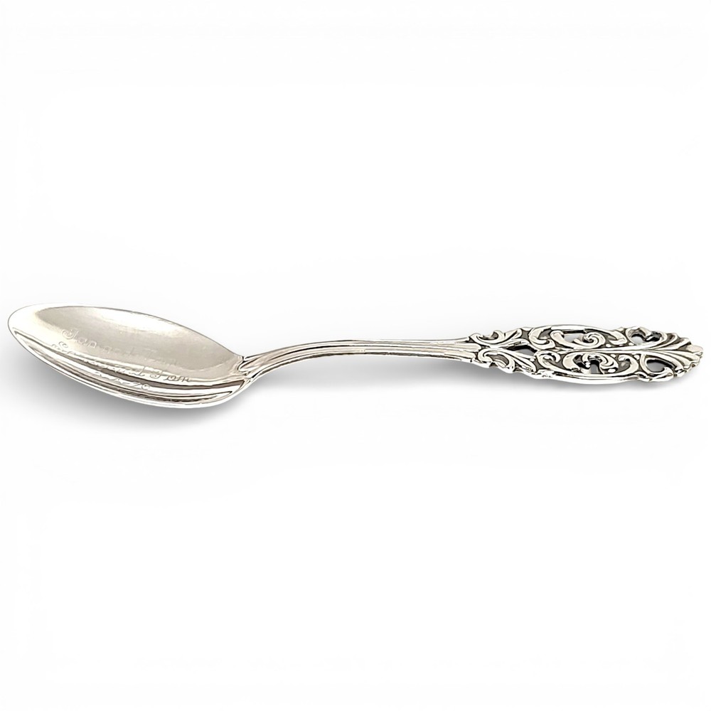 1970 Presentation Spoon Engraved Names / Date Heavy Swedish Silverplate EPNS