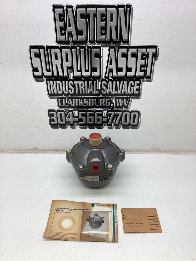 University Sound Explosion Proof Driver 7110X NIB